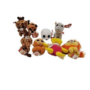 TY Teanie Beanie Boos Lot Of 7 Seamore Spike Bongo Twigs Buckwheat Bear